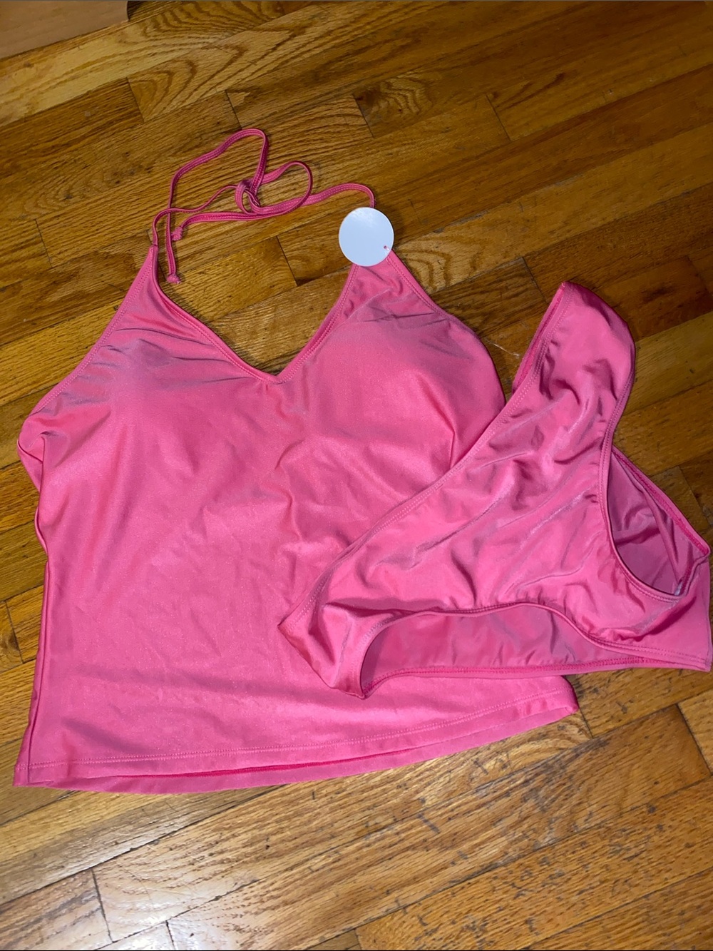 Bobbie Brooks Pink Women's Tankini Top and Brief Set Sz 1X NWT